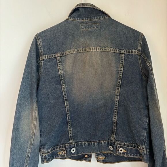 Express Women’s denim Jean jacket with pockets size medium GUC - read! - Picture 11 of 11